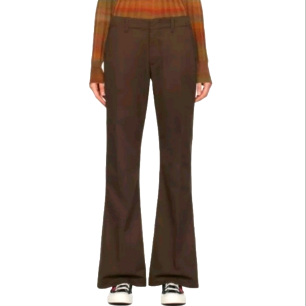 RE/DONE Wide Trouser in Chocolate size 32/33 Inseam